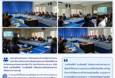 จัดประชุมคณะทำงานเพื่อกำกับติดตามการดำเนินงานด้านการประเมินคุณธรรมและความโปร่งใสในการดำเนินงานของหน่วยงานภาครัฐ(ITA) ประจำปีงบประมาณ พ.ศ.2569